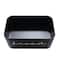 Hello Honey® 11.75" Black Metal Bread Bin with Bamboo Lid